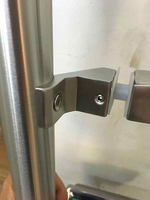 Σύγχρονο σχεδιασμό θραύσιμη γυάλινη πόρτα τραβήξτε λαβή με ανοξείδωτο χάλυβα και άμμο τελικό
