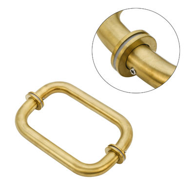 304 Stainless Steel Satin Gold Round Back to Back Τραβήξτε το παράθυρο από γυαλί για ξενοδοχείο Spa