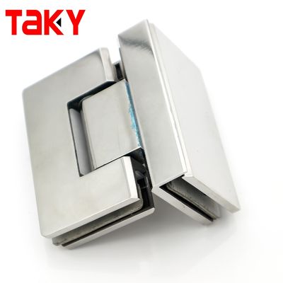 Τετράγωνο γυαλί σε γυαλί Δωμάτιο ντους γυάλινο χάντζο με γυαλισμένο χρωμικό σχεδιασμό ευθείας άκρης