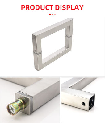 TK-H002 OEM/ODM Ατσάλινη γυάλινη λαβή για γυάλινες πόρτες πίσω στο πίσω τετραγωνικό σωλήνα