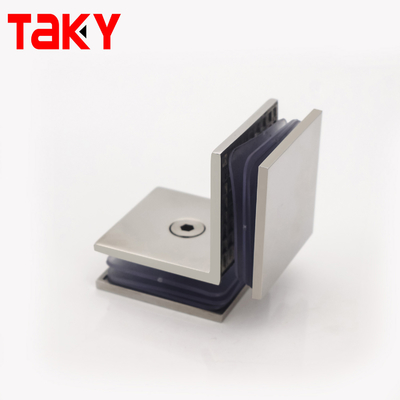 Σφιγκτήρας γωνίας γυαλιού χωρίς πλαίσιο 90 μοιρών από ανοξείδωτο χάλυβα 304