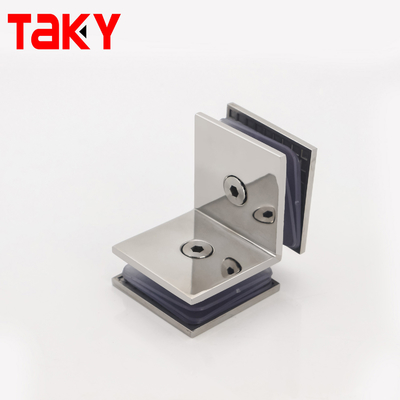 Σφιγκτήρας γωνίας γυαλιού χωρίς πλαίσιο 90 μοιρών από ανοξείδωτο χάλυβα 304