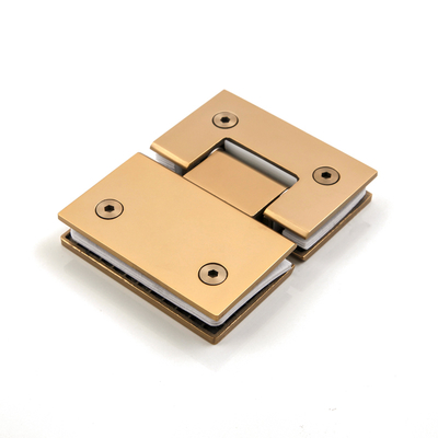 Από ανοξείδωτο χάλυβα χρυσή πόρτα ντους 180 βαθμού τετράγωνο γυαλί μεντεσέδες