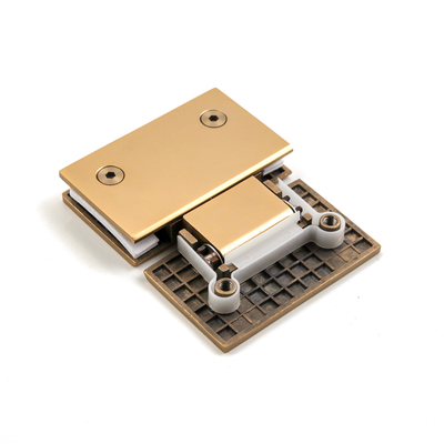 Από ανοξείδωτο χάλυβα χρυσή πόρτα ντους 180 βαθμού τετράγωνο γυαλί μεντεσέδες