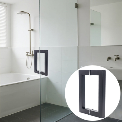 Εργοστάσιο 304 Ματ Μαύρο Χρώμα Τετράγωνο Σωλήνα Χειρολαβή Γυάλινης Πόρτας