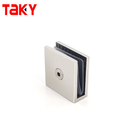 Τετράγωνη σφιγκτήρα γυάλινης πόρτας ντους, σφιγκτήρας τοποθέτησης από τοίχο μπάνιου σε γυαλί