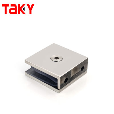 Τετράγωνη σφιγκτήρα γυάλινης πόρτας ντους, σφιγκτήρας τοποθέτησης από τοίχο μπάνιου σε γυαλί