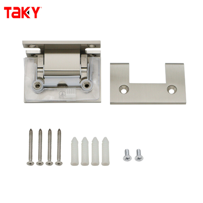 Ατσάλινο υλικό σατινέ 90 μοιρών H πλάκα πλάτης μεντεσέ περιστροφής γυάλινης πόρτας ντους