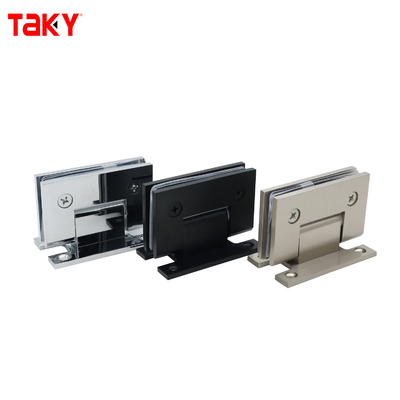 Ατσάλινο υλικό σατινέ 90 μοιρών H πλάκα πλάτης μεντεσέ περιστροφής γυάλινης πόρτας ντους