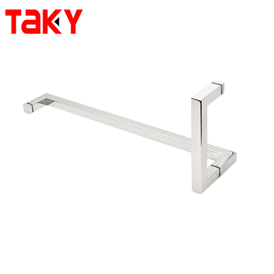 L Shape Square Steel Shower Glass Door Pull Handles Glass Door Handle