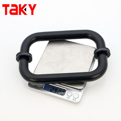 Στρογγυλό μαύρο μαύρο ντους γυαλί λαβή γυαλιού σε γυάλινο ντους πόρτας λαβή