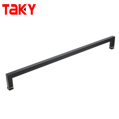 Ανοξείδωτο χάλυβα μαύρο τετράγωνο μπάνιο μονής όψεως πετσέτα μπαρ πόρτα τραβήξτε λαβή