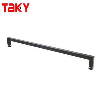 Ανοξείδωτο χάλυβα μαύρο τετράγωνο μπάνιο μονής όψεως πετσέτα μπαρ πόρτα τραβήξτε λαβή