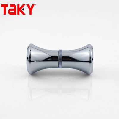 New Design Silver Bathroom Door Double Hole Knob Shower Room Sliding Door Glass Handle