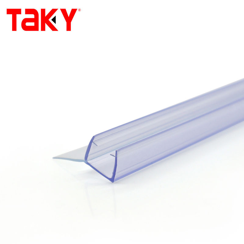 Διαφανές PVC Αδιάβροχες ταινίες σφραγίδας για συρόμενη γυάλινη πόρτα μπάνιου 6-12mm πλάτος