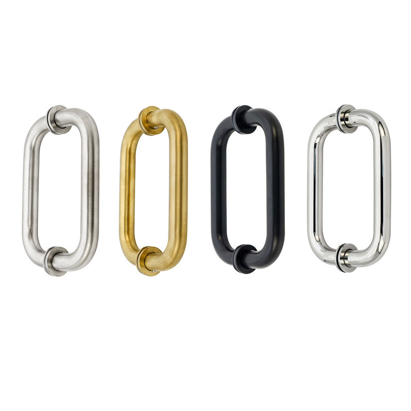 304 Stainless Steel Satin Gold Round Back to Back Τραβήξτε το παράθυρο από γυαλί για ξενοδοχείο Spa