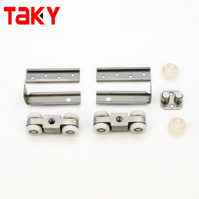 Διπλό μαλακό κλείσιμο 8 τροχών συρόμενη πόρτες τροχοθραύστη για ήσυχη και ομαλή συρόμενη ντουλάπα