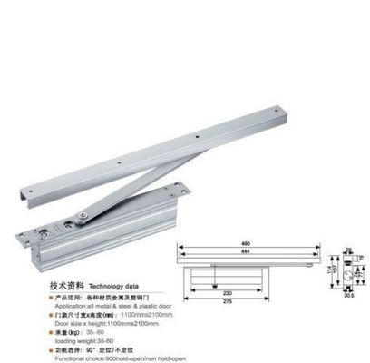 Καλή τιμή Σύγχρονο ξενοδοχείο 85 κιλά Φωτιά Δύο ρυθμιζόμενη ταχύτητα υδραυλική κρυμμένη άνοιξη ξύλινη κρυμμένη κλειδαριά σε απευθείας σύνδεση