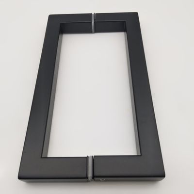 Καλή τιμή Ξενοδοχείο 8 ιντσών Μαύρο Ματ τύπου D από ανοξείδωτο χάλυβα 304 γυάλινο χερούλι πόρτας για δωμάτιο ντους σε απευθείας σύνδεση