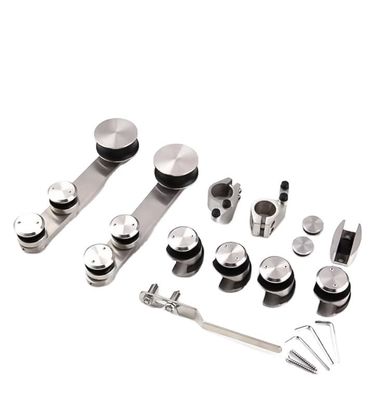 Καλή τιμή Υψηλής σκληρότητας και ανθεκτικής ασημένιου/μαύρου γυαλιού μπάνιο κιτ συρόμενων θυρών για γυαλί 6-12mm σε απευθείας σύνδεση