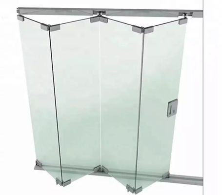 Καλή τιμή Χρηματοοικονομικό υλικό γυαλί από κράμα ψευδαργύρου Σκαρδιστικά αναδιπλούμενα συστήματα γυαλίματος χωρίς πλαίσιο Εσωτερικές διπλές πόρτες σε απευθείας σύνδεση