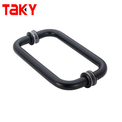 Καλή τιμή Ματ Μαύρο Σατέν στρογγυλό Ατσάλινη τράβηξη χειριστή ντους χειριστή πόρτας γυαλί σε απευθείας σύνδεση