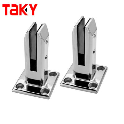 Ατσάλι από ανοξείδωτο χάλυβα 8-12MM Bolt Down Spigot Glass Railing Clamp Bisagra Para Vidrio