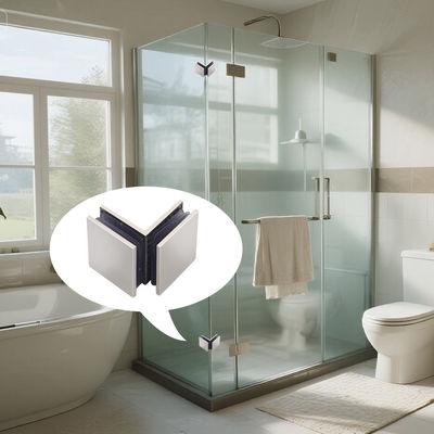 Καλή τιμή Σφιγκτήρας γωνίας γυαλιού χωρίς πλαίσιο 90 μοιρών από ανοξείδωτο χάλυβα 304 σε απευθείας σύνδεση