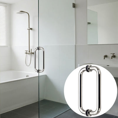 Καλή τιμή Λαβή συρόμενης γυάλινης πόρτας από ανοξείδωτο χάλυβα 304, επιμεταλλωμένη με ασήμι, στρογγυλή σωλήνα σε απευθείας σύνδεση