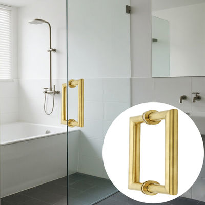 Καλή τιμή Μεταλλικό στρογγυλό σωλήνα τετράγωνο κύρια γυάλινη πόρτα χρυσό τράβηγμα λαβή σε απευθείας σύνδεση