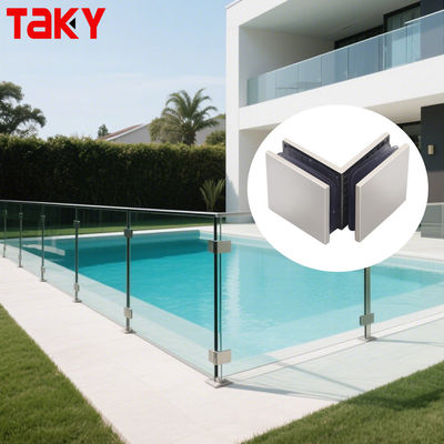 Καλή τιμή Χάλυβα από ανοξείδωτο γυαλισμένο γυαλί πόρτες 90 μοίρες πόρτες τετράγωνο σταθερό σφίξιμο σε απευθείας σύνδεση