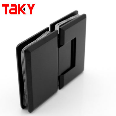 180 Degree Black Shower Door Glass to Glass Hinge Bathroom Shower Hinge for 8-12mm Glass