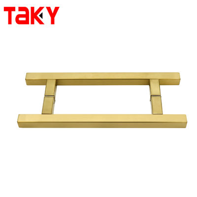 Σύγχρονο τετράγωνο ατσάλινο SS304 χειριστήριο πόρτας γυαλιού τύπου H