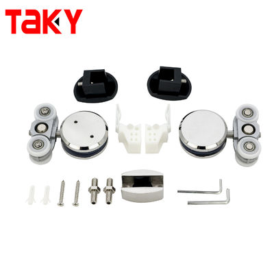 Καλή τιμή Silver Plated Mirror Finish Sliding Shower Door Top Track Fittings Glass Slding Door Hardware σε απευθείας σύνδεση