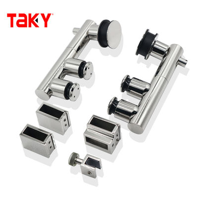 Factory Hardware Frameless Glass Hanging Zinc Alloy Shower Glass Sliding Door Fittings