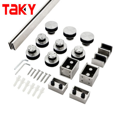 Σύγχρονα εξαρτήματα γυαλιού Σύστημα σκληρυμένης γυάλινης πόρτας από ανοξείδωτο χάλυβα συρόμενη πόρτα ντους χωρίς πλαίσιο