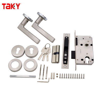 Καλή τιμή Λαβές πόρτας σε σχήμα L από ανοξείδωτο ατσάλι μοντέρνου σχεδιασμού με εσωτερική ξύλινη λαβή πόρτας που κλειδώνει σε απευθείας σύνδεση