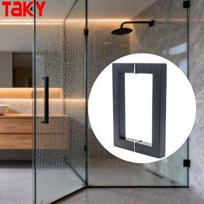 Καλή τιμή Λαβή πόρτας ντους από ανοξείδωτο χάλυβα SS304 με διαστάσεις 203*203*19*1.0mm και φινίρισμα γυαλισμένο/βουρτσισμένο νίκελ/μαύρο σε απευθείας σύνδεση