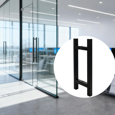 Λαβή πόρτας Push Pull από ανοξείδωτο ατσάλι Εμπορικού βαθμού μοντέρνα σχεδίαση σε σχήμα H για ξενοδοχείο