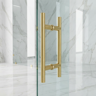 Εύκολη εγκατάσταση Λαβή πόρτας από σωλήνα από ανοξείδωτο χάλυβα Καθρέφτης Φινίρισμα Long Push Pull Λαβή